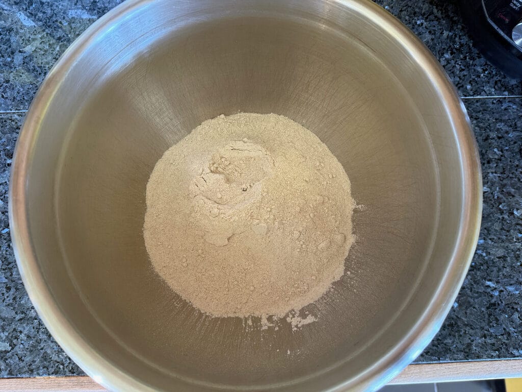 Gluten Free Buckwheat Bread Bowl of whole wheat flour