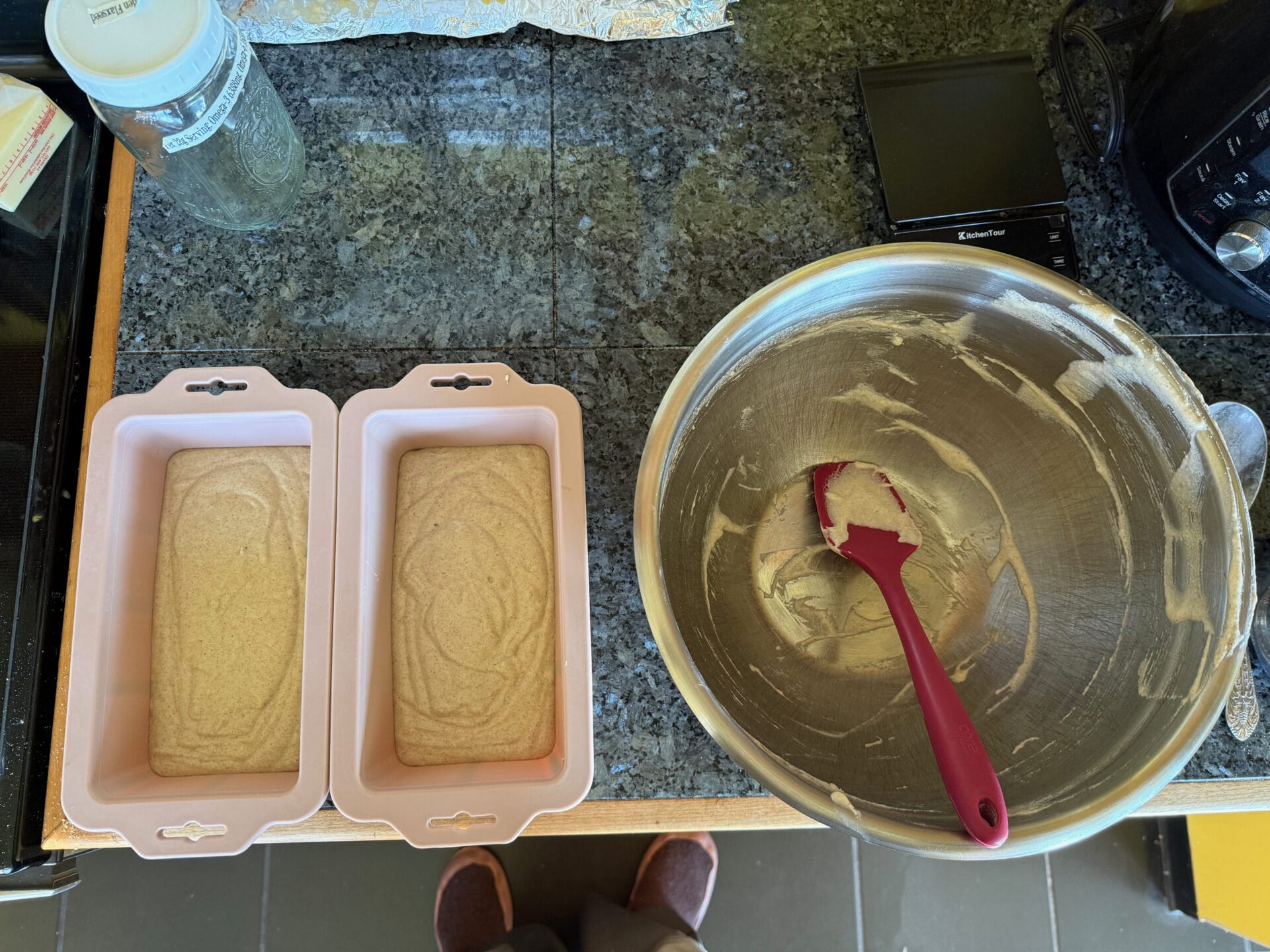Gluten Free Buckwheat Bread 16.bread pans and bowl