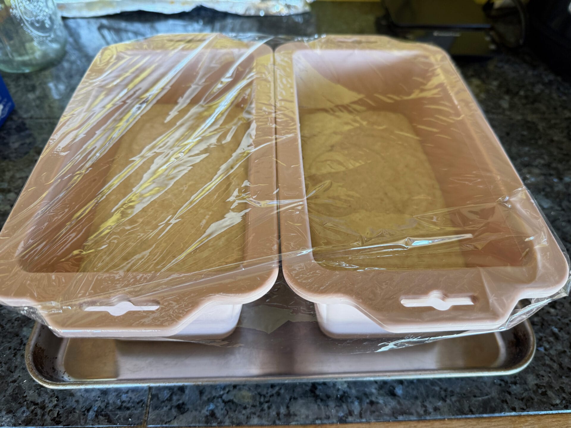 Gluten Free Buckwheat Bread 18.bread pans on tray