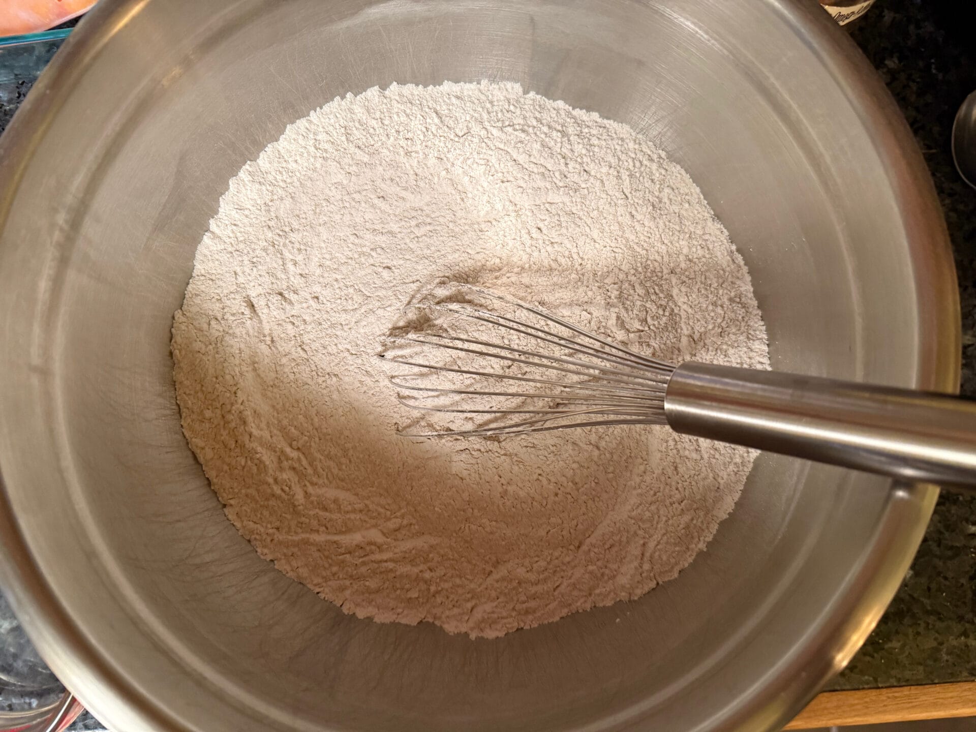 2.whisk together dry ingredients