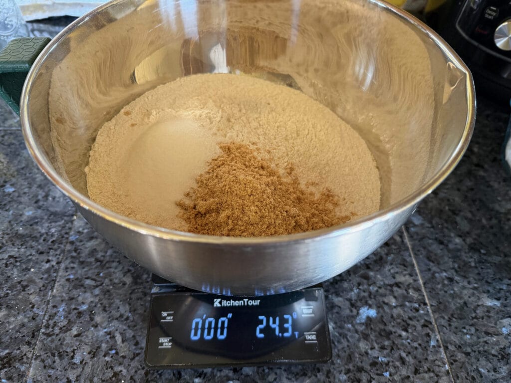 Ingredients in mixing bowl