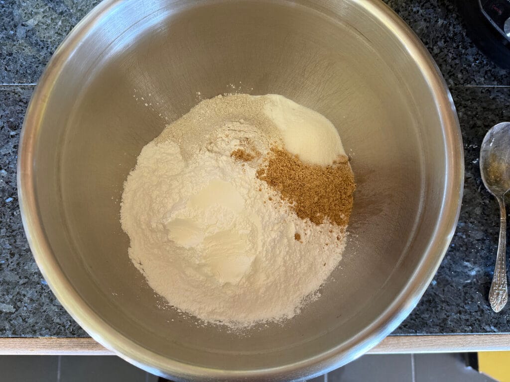Gluten Free Buckwheat Bread Dry ingredients in bowl