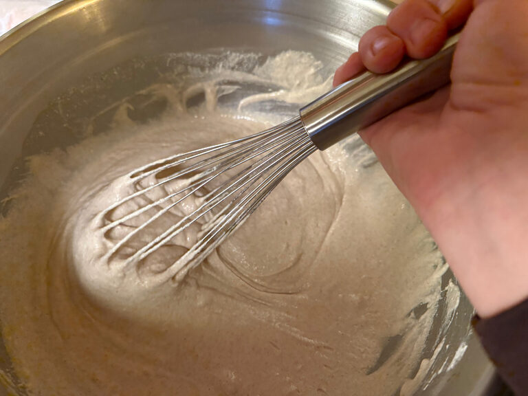 5.whisk together batter