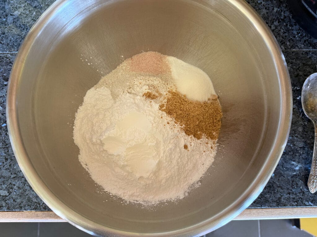 Gluten Free Buckwheat Bread Dry ingredients in a bowl