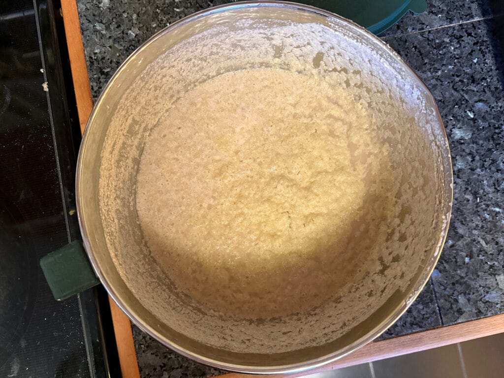 waffle batter after several days in the fridge