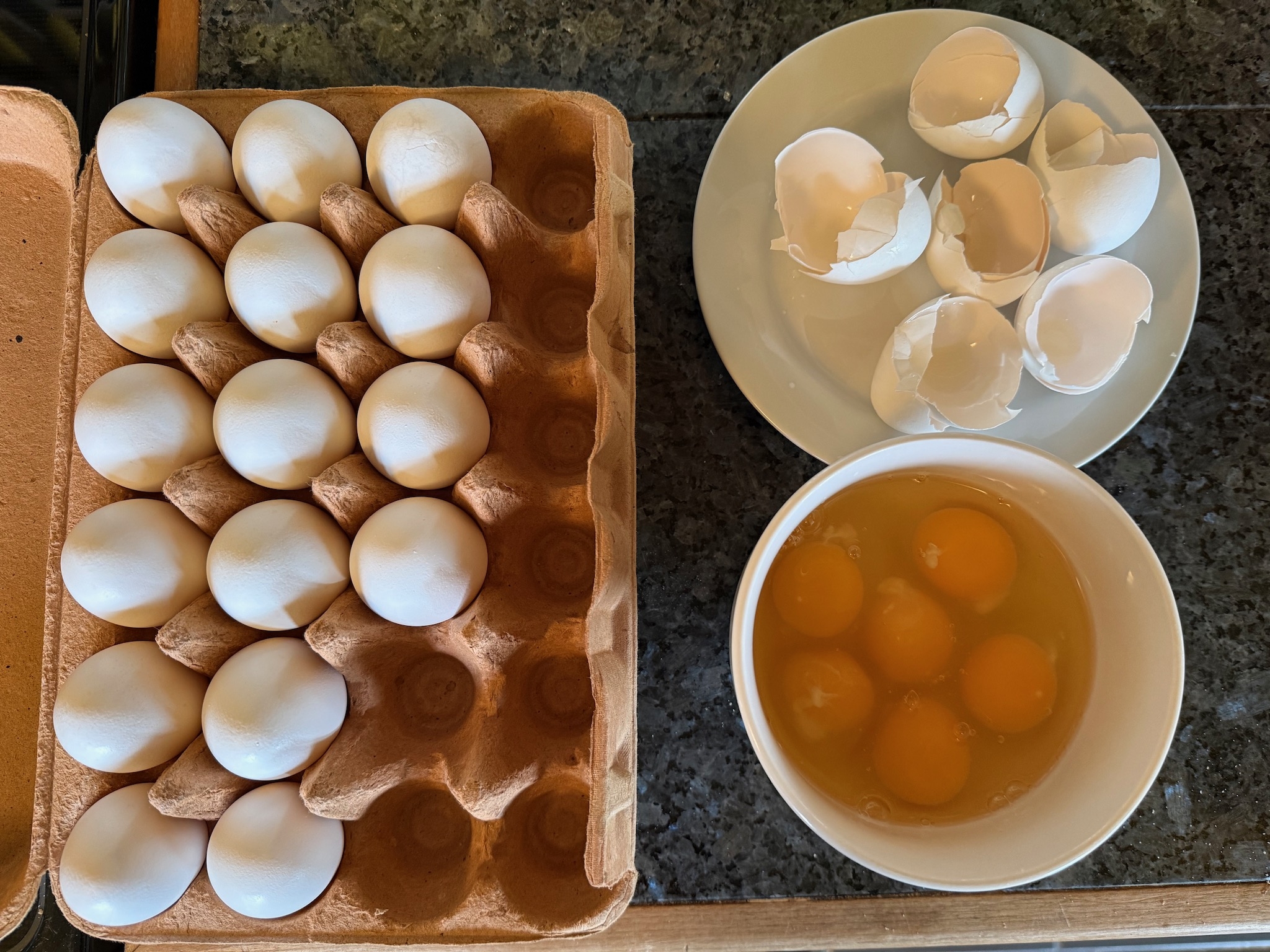Buckwheat Chocolate Pumpkin Muffins 15 add 6 cracked eggs to a bowl