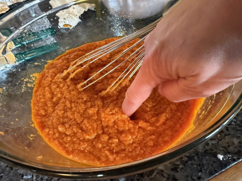 Buckwheat Chocolate Pumpkin Muffins 22 before adding eggs, check temperature of pumpkin mixture. it should be cool to the touch