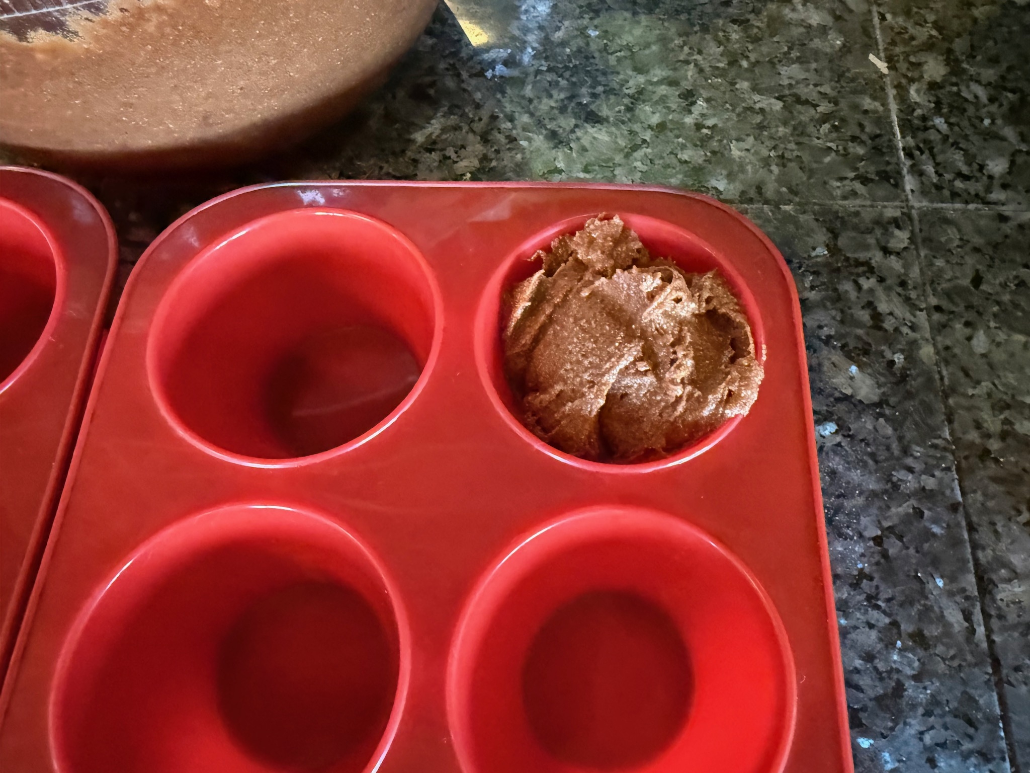 Buckwheat Chocolate Pumpkin Muffins 35 measure batter into muffin mold