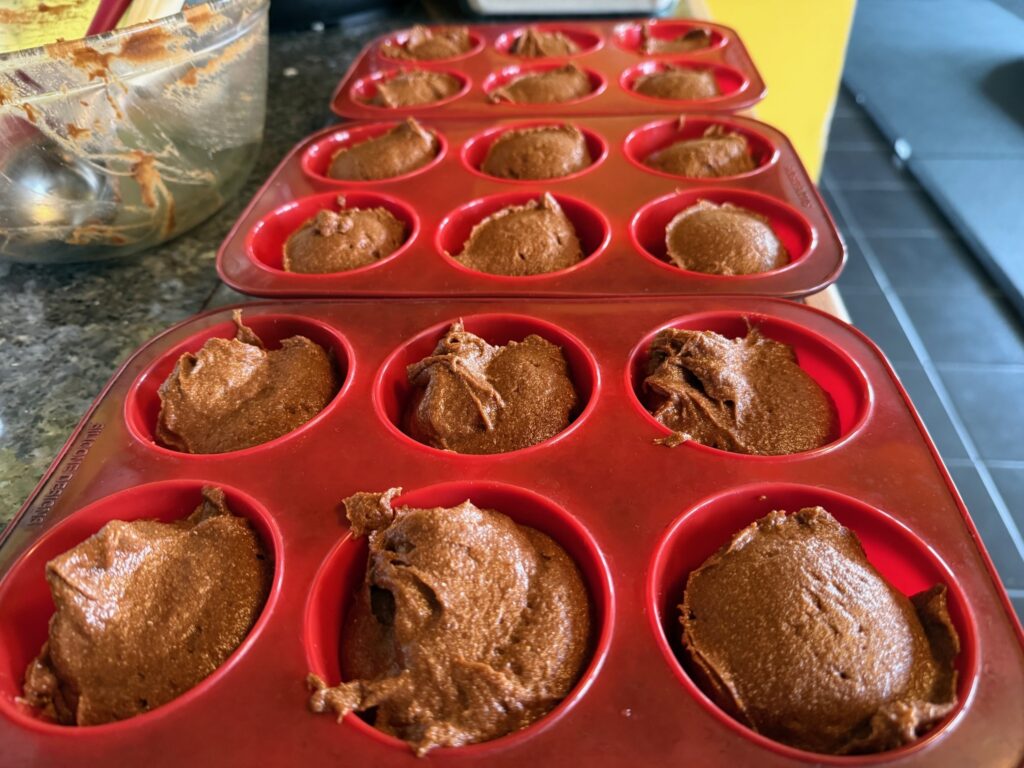 Buckwheat Chocolate Pumpkin Muffins 38 muffin molds with batter needs to rest on counter for 45 60 minutes before baking