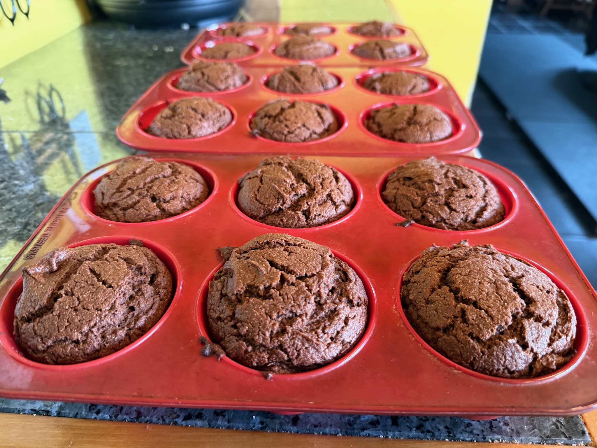 Buckwheat Chocolate Pumpkin Muffins 40 let rest in muffin pans for 5 minutes